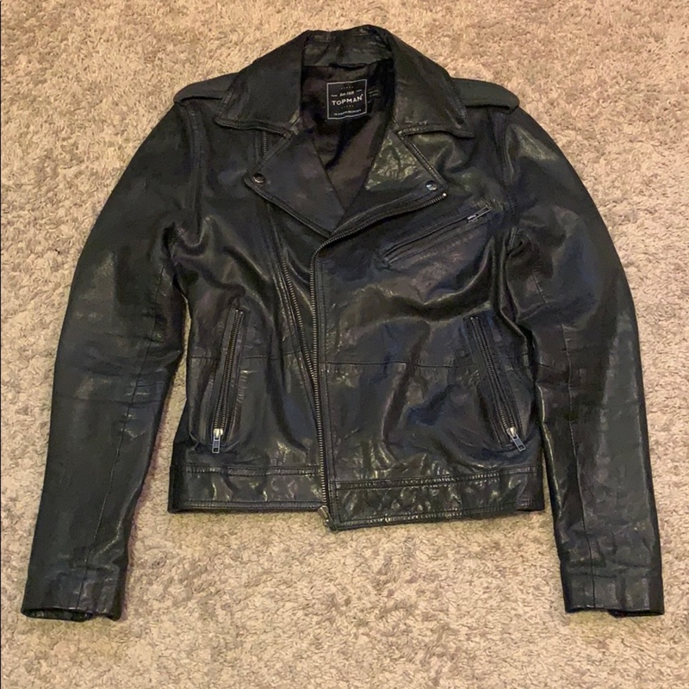 TOPMAN Biker Leather Jacket